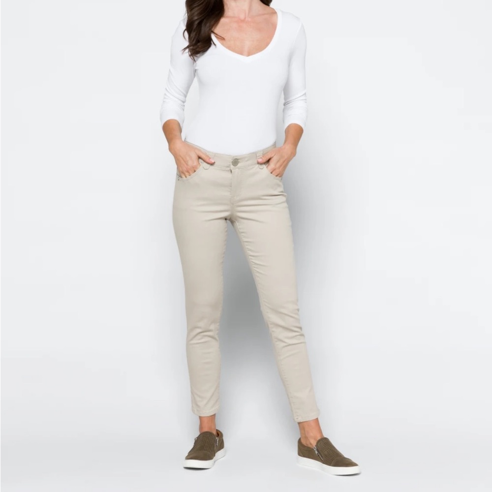 Eddie Ab Solution Colored Skinny Jean - Tan - Figure Front